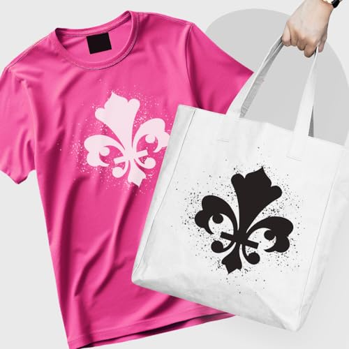 Fleur De Lis Stencil Set of 5 ? 12x12 Reusable Plastic Templates in Large & Small Sizes for Elegant Home Decor, Furniture, Walls & DIY Crafts