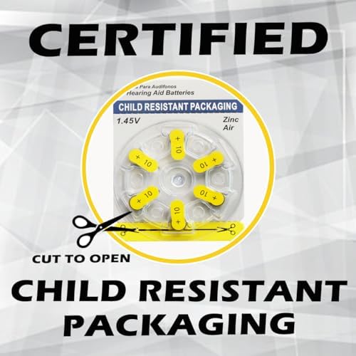 Hearing Aid Batteries Size: 10 (60 Batteries)