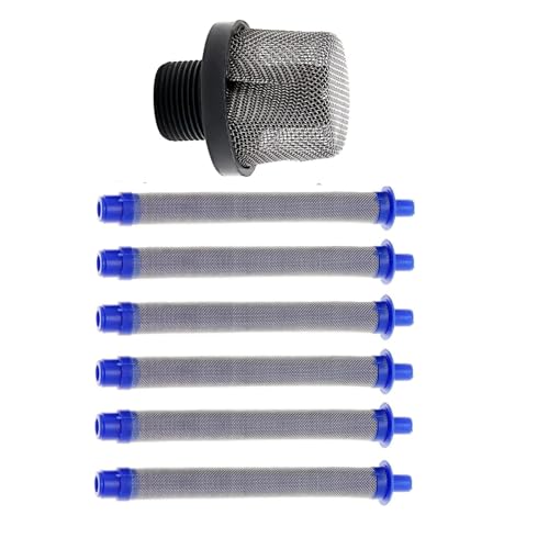 1 Pcs 288716 Inlet Suction Strainer and 6 Pcs 288749 Airless Spray Gun Filters 60 Mesh for Airless Sprayer