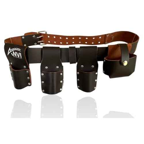 Scaffolding Belt | 5-Piece Top Grain Leather Scaffold Belt | scaffold tool belt | scaffolding tool belt