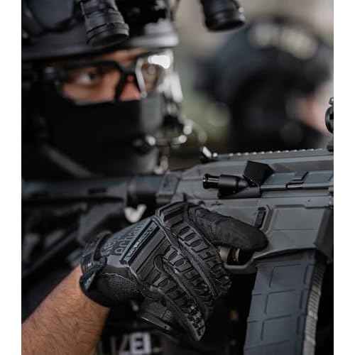 Mechanix Wear: M-Pact Covert Tactical Gloves with Secure Fit, Touchscreen Capable Safety Gloves for Men, Work Gloves with Impact Protection and Vibration Absorption (Black, Large)