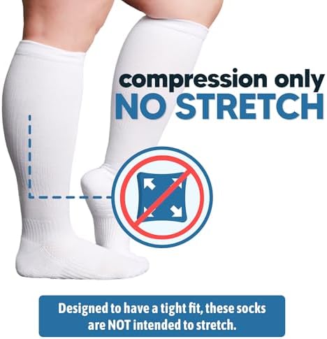 Viasox Compression Socks for Women and Men, Knee High Socks 12-15 mmhg Circulation Support for Flight, Travel