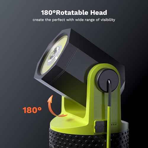 CLAKAP LED Camping Lantern, 3000Lumens Rechargeable 180¡ÆRotatable Flashlight Lantern, Portable Camping Light with 4000mAh Phone Charger, IPX4 Waterproof Lanterns for Power Outages Hurricane