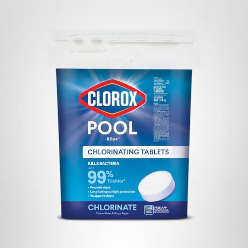 CLOROX Pool&Spa Active99 3” Chlorinating Tablet, Kills Bacteria & Stops Algae, 35LB