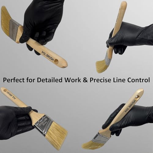 2 inch Angled Trim Paint Brush - Premium European Quality - 100% Natural Bristles