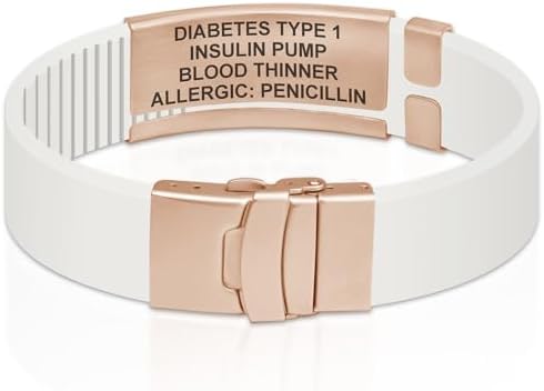 Divoti Custom Engraved Medical Alert ID Bracelet – Dual-Sided Laser Etching, Silicone Wristband, Stainless Steel Security Clasp – Adjustable & Trim-to-Fit – Emergency Medical Info Band for Men & Women