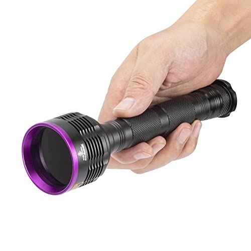 ALONEFIRE SV44 20W 365nm UV Flashlight USB Rechargeable Ultraviolet Black Light Pet Urine Detector for Resin Curing, Fishing, Scorpion, Dry Glue with UV Protective Glasses, Battery Included, Charger