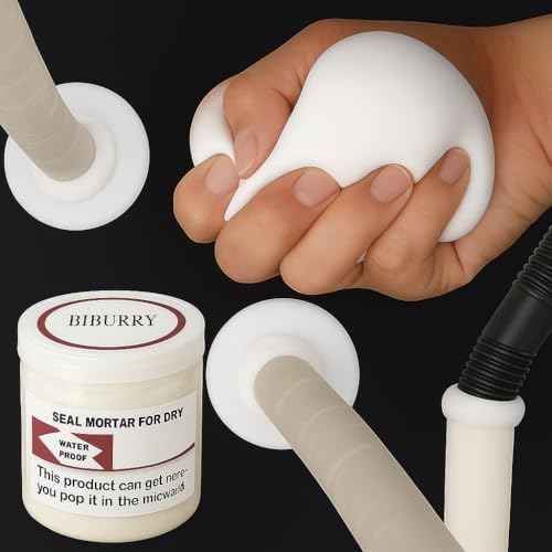 Waterproof Wall Repair Putty ? White Sealing Clay, 8 oz ? Moldable Filler for Wall Holes, AC Pipe Gaps, Cable Openings ? Indoor & Outdoor Use