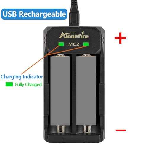 ALONEFIRE SV44 20W 365nm UV Flashlight USB Rechargeable Ultraviolet Black Light Pet Urine Detector for Resin Curing, Fishing, Scorpion, Dry Glue with UV Protective Glasses, Battery Included, Charger