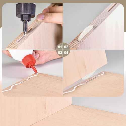 50 Pcs PVC Biscuits Joining Biscuits Joiner Tool for PVC Trim, Deck, Joinery, DIY