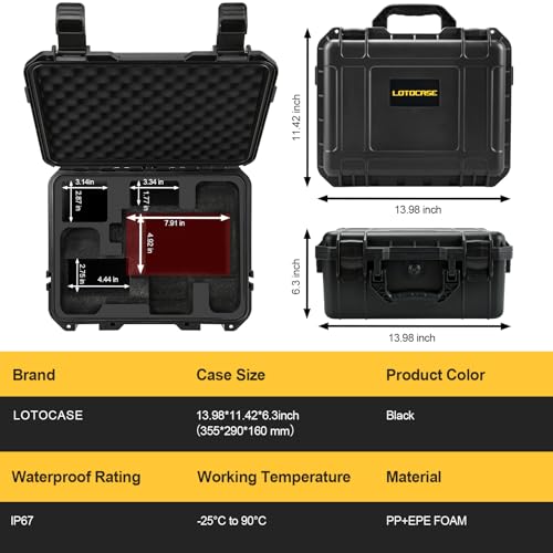 Case for Dewalt Cordless Drill/Impact Driver Set - Waterproof Hard Tool Box for Dewalt Taladro, Power Tool Kit Bag for Atomic 20V Max Cordless Drill Set | Impact Driver/Battery/Charger(Case Only)