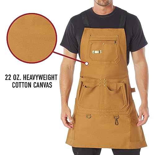 Rothco Full-Body Canvas Work Apron ?? 20 Utility DIY Accessory & Hand Tool Pockets