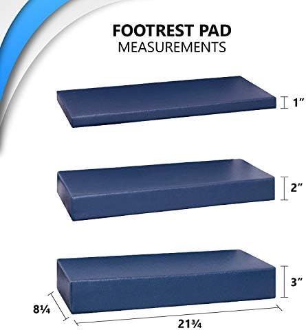 NYOrtho Wheelchair Foot-Rest Extender Elevating Pad - Leg Cushion Protector + Carrying Bag | Secures Easily with Quick-Release Strap Seat Widths 22" - 24" + Carrying Bag, 1" Foot Platform