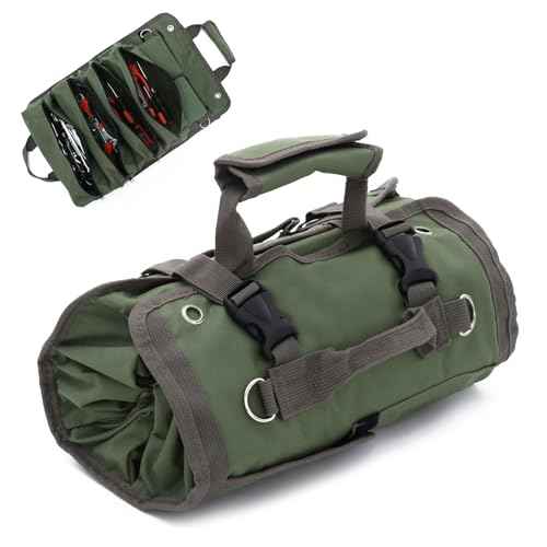 SUKUTU Tool Bag Heavy Duty Roll Up Tool Storage Organizer Portable Rollable Carrying Toolbag for Men Mechanic Electrician & Hobbyist