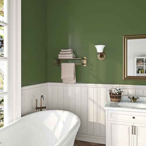 Livelynine Olive Green Wallpaper Peel and Stick Green Contact Paper Waterproof Self Adhesive Green Wall Paper for Bathroom Classroom Renter Friendly Kitchen Cabinet Vinyl Wrap for Cabinets 15.8x78.8