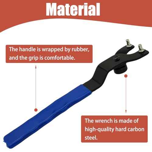 Grinder Wrench Universal Adjustable Pin Angle Grinder Wrench,Suitable for 4 ",5", 6 ",7" and 9" Angle Grinders