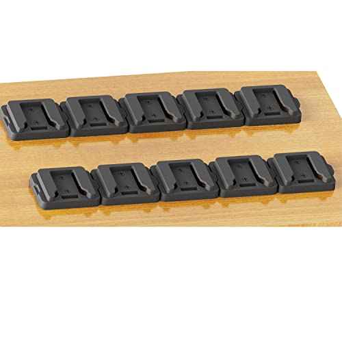 Battery Holders for Dewalt 20V Mount Dock Fit for 20V 60V (No Battery), 5 Pack Battery Dock Holder Fit for DCB200 DCB203 DCB205 DCB206 Batteries (Black)