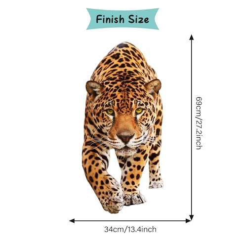 Removable Walking Tiger Wall Decal Wild Animal Tiger Vinyl Wall Sticker Peel and Stick Animal Wall Art Mural for Kids Bedroom Playroom Nursery Classroom