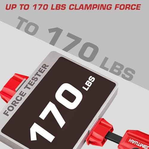 HAUTMEC 3/4" Bench Dog Clamp, Quick-Release Hold Down Clamps for 19mm Dog Holes, 170 Lbs Clamping Force, Adjustable Bench Clamps for Woodworking, Assembling, Gluing, 4 Pack - HT0276