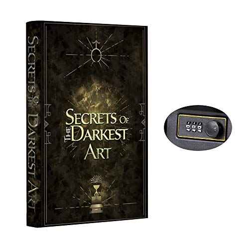 Fake Book Box - Small Safe Box with Combination Lock - Hidden Safe in Plain Sight - Diversion Safes - Secret Safes (Darkest Art) (Large)