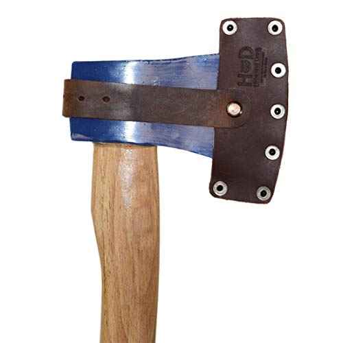 Hide & Drink, Lumberjack Hatchet Sheath, Rustic Case with Adjustable Strap, Protector Holster, Full Grain Leather, Handmade