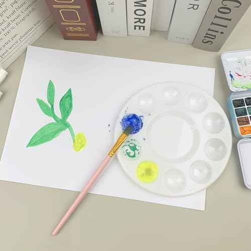 20 Pack Paint Tray Palettes for Kids, Plastic White Palettes for Students, Paint Holder, Paint Supplies