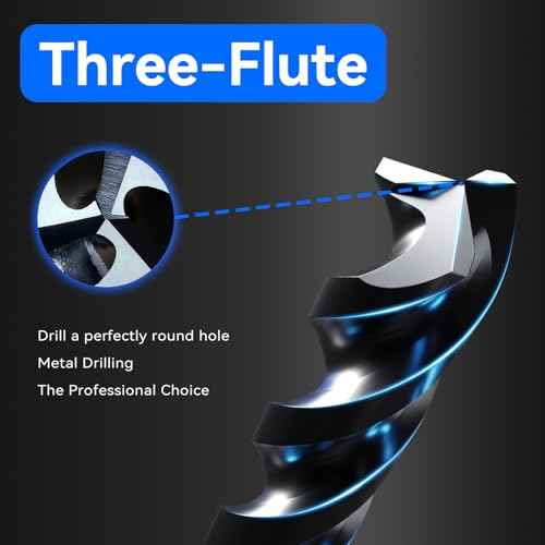 Triple Spiral Flute Cobalt Drill Bit Set (Pro - TiAlN Coated), Metal Drill Bit Set for Steel, Hardened Metal, Stainless Steel, 21PCS Drill Bits 1/16" to 1/2" with Index Storage Case
