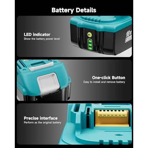 18V Lithium Battery Replacement for Makita 18V Battery 6.0Ah Compatible with Makita 18V Battery BL1860B BL1850B BL1840B BL1830B, 2Pack