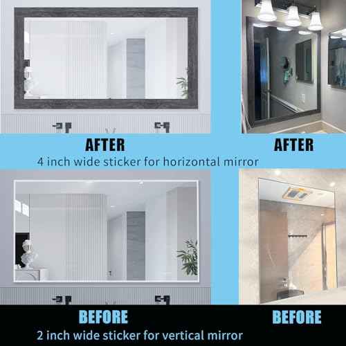 32.8 Feet Peel and Stick Dark Gray Wood Grain 10M Wallpaper Border Removable PVC Waterproof Wallpaper,Bathroom Mirror Frame Border Sticker Wall Decer (1.97inch)