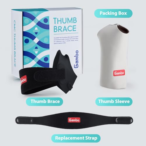 Gambo Thumb Brace, CMC Thumb Brace for Osteoarthritis Joint Pain - CMC Joint Arthritis Stabilizer for Women and Men with Enhanced Comfort (Small, Left Hand)