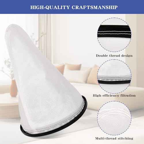 4 Pack 2KE2105000 Filter Bag Replacement Compatible with Hoover Backpack Vacuum Cleaner Commercial C2401/C2401010 Reusable Cloth Bag Liner Replacement Filter Bags with Royal Model RY4000 / RY4001