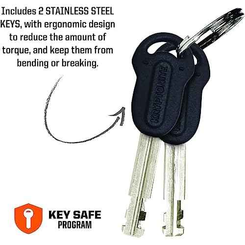 Kryptonite Kryptolok 995 Bike Chain Lock, 3 Feet Long Heavy Duty Anti-Theft Sold Secure Gold Bicycle Chain Lock with Keys for Bike, Motorcycle, Scooter, Bicycle, Door, Gate, Fence