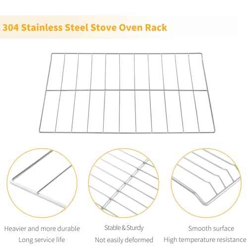 Allstare W10550642 Oven Rack Replacement Parts for Whirlpool Stove Oven Rack Amana Range Parts 304 Stainless Steel Oven Rack WPW10550642 WFG320M0BS3 WFG505M0BS3 25 x 15 Inches Oven Shelf Wire Rack