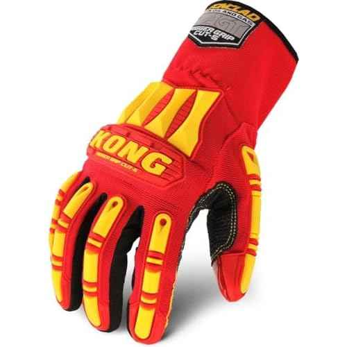 Ironclad mens Work Glove KONG RIGGER GRIP A5, Red/Yellow, Large US