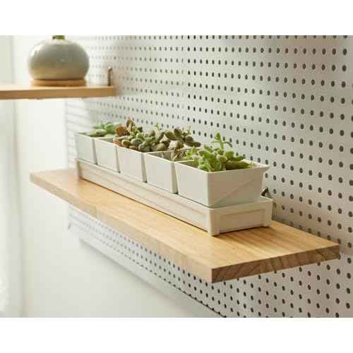 SEVENY 1 Pack Pine Wooden Pegboard Shelf Wall Organizer,Shelves for PegBoard, Wooden Board for Walls Home, Garage Tool Storage, Office Organization, Kitchen, Craft Room, Garden, Garage,Large