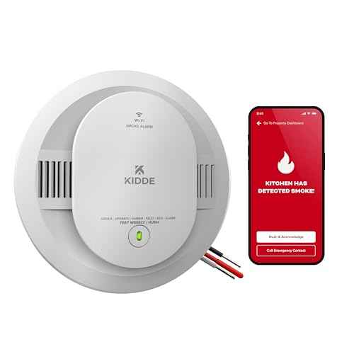 Kidde Hardwired Kidde App Enabled Smart Smoke Detector with AA Backup Battery, Interconnected Alarm