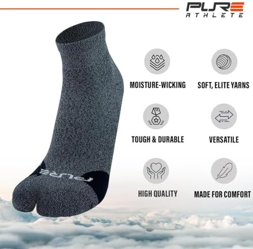 Bunion Relief Sock - Ankle Length Tailors Bunion Corrector Socks for Men Women Split Toe Design
