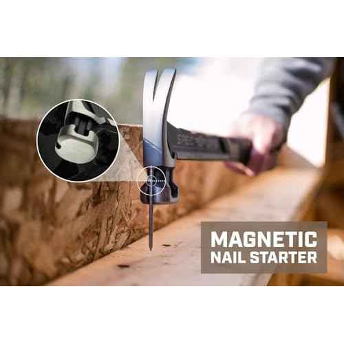 Spec Ops Tools Nailing Hammer, 16 oz, Rip Claw, Smooth Face, Shock-Absorbing Grip, 3% Donated to Veterans