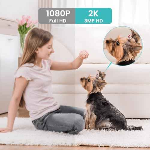 litokam Indoor Cameras for Home Security with Night Vision, Pet Camera with Phone App, WiFi Home Security Camara, Baby Monitor Work with Alexa, Motion Detection, 2-Way Audio, 2 Pack, 1080P