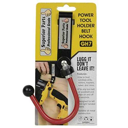 Superior Parts GH7 Hook Drill Power Tool Holder W/Metal Clip Belt Replaces Bigg Lugg BL1 (4-Pack)