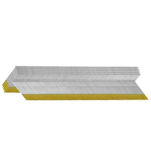 15 Gauge 304 Stainless Steel DA Angled Finish Nails, 34-Degree 1-1/2 Inch 1000-Pack for Pneumatic, Electric Angled Finish Nailer