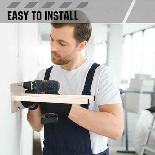 Zonon 2 Pcs Extra Wide Wall Mounted Tool Rack for Trimmers Blowers and Stepladders Heavy Duty Powder Coated Steel Storage Organizer for Garage Shed Workshop Tool Holder