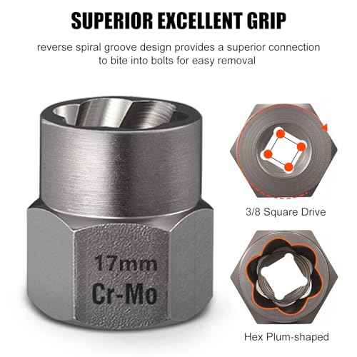 Valkynos 26 Pcs Bolt Extractor Kit and Left Hand Drill Bit Reverse Drill Bit Extractor Set, Easy Out Screw Remover Set Tool for Damaged, Rusted, Broken, Stripped Bolts Screw Nuts, with Hex Adapter