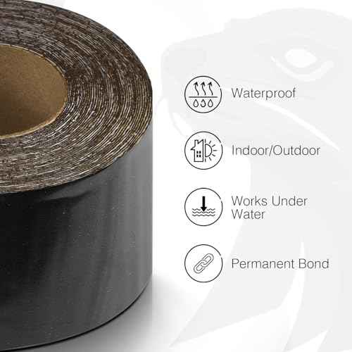 Black RV Roof Sealant Tape, 2" x 10' Waterproof Repair Seal Tape ? Extra Thick, UV-Resistant, Weatherproof Patch for Permanent Leak Sealing on RVs, Trailers, and Mobile Homes