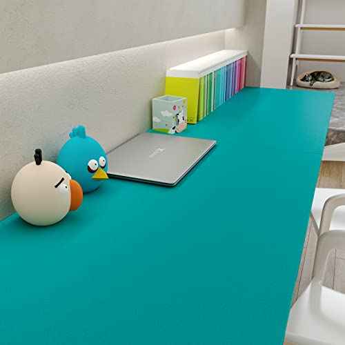Decotalk Green Peel and Stick Wallpaper for Cabinets Contact Paper Green Wallpaper Removable Contact Paper Self Adhesive Wall Paper Roll Teal Wallpapers Solid Color Vinyl Wallpapers Modern 12"x120"