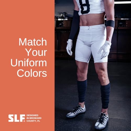 SLEEFS Football Leg Sleeves [1 Pair] - For Adult & Youth - Calf Compression Sleeves for Men and Boys