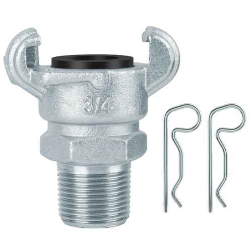 3/4 Chicago Fitting for Air Hose Fitting, NPT Male End Chicago Fitting,Universal Air Hose Fitting, Iron 2 Lug Universal Coupling