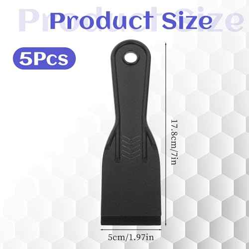 5 pcs 2 Inch Flexible Plastic Paint Scraper Plastics Putty Knife for Spackling Patching Plastic Scraper for Taping Drywall Spreading Painting Wall Scratching