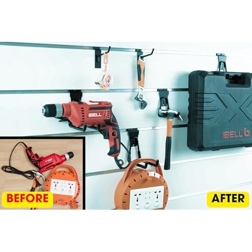 FELLER Slatwall Hooks Heavy Duty - Premium 20 Pack for Proslat & Slatwall Accessories - Durable Double & Single Slat Wall Hooks with 4X Toughness and Rubber Grip