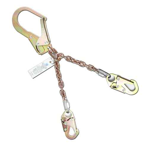 Rebar Positioning Chain Assembly with Swivel Double Self-Locking Snap Hooks